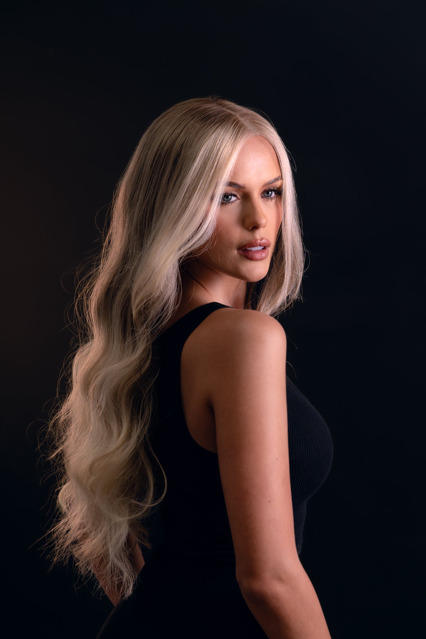 Blonde wig on display – part of the blonde wig collection in Oakville Ontario